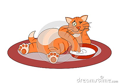 Fat cat Vector Illustration