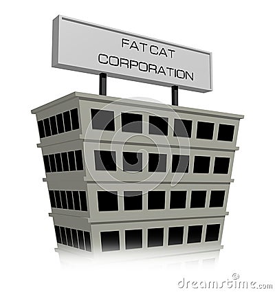 Fat Cat Corporation Stock Photo