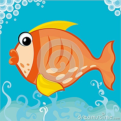 Fat Fish Vector Illustration