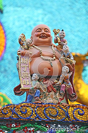 Fat, laughing Buddha Stock Photo
