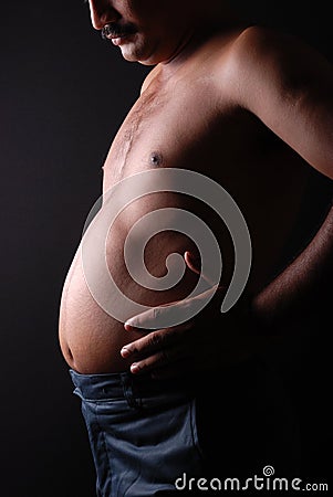 Fat man Stock Photo