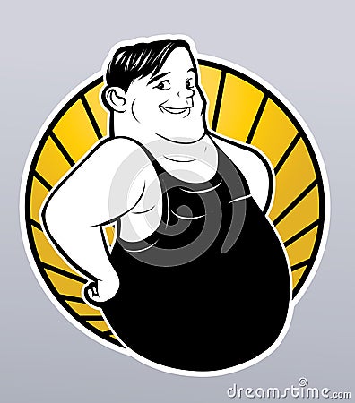 Fat man Vector Illustration