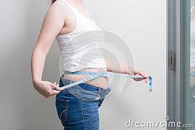 Fat overweight woman Stock Photo