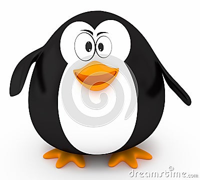 Fat penguin Stock Photo