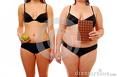 Fat and thin Stock Photo