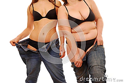 Fat and thin Stock Photo