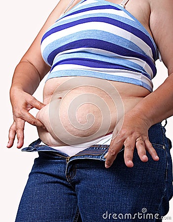 Fat woman Stock Photo