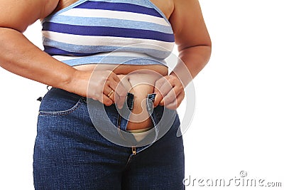 Fat Woman Stock Photo