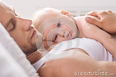 Father and baby. Stock Photo