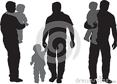 Father and child Vector Illustration