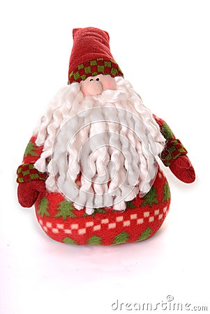 Father christmas soft toy Stock Photo
