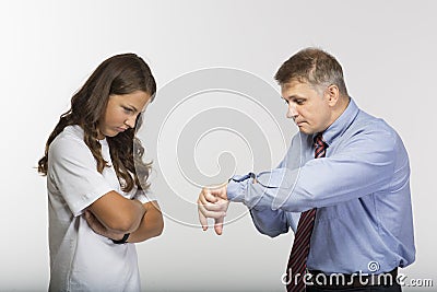 Father daughter conflict Stock Photo