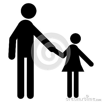 Father and daughter icon Stock Photo