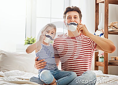 Father and daughter play Stock Photo