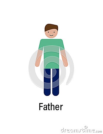Father, family icon can be used for web, logo, mobile app, UI, UX Vector Illustration