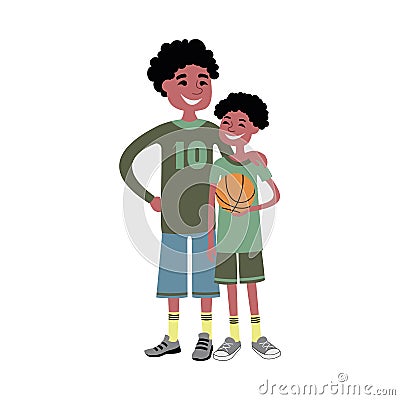 Father and kid together character vector. Vector Illustration