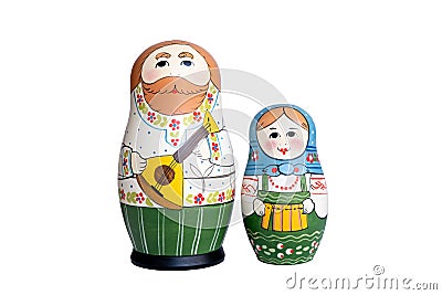 Father and Mother from the Matryoshka doll family Stock Photo