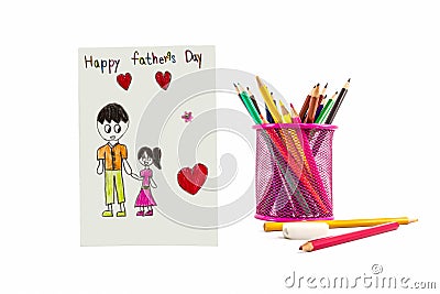 Father's Day card. Stock Photo