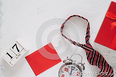 Father`s day concept with copy space. 17th June. Stock Photo