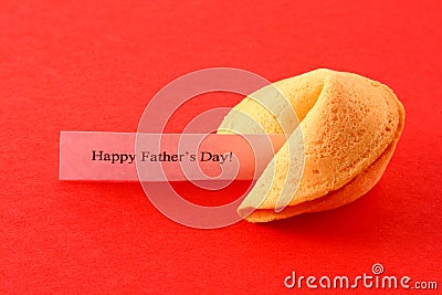 Fortune Cookie on Red Stock Photo