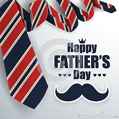 Father`s Day Greeting Card Background Vector Illustration