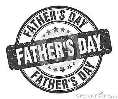 Father`s day stamp. fathers day round grunge sign. Vector Illustration