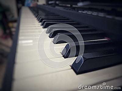 Very old piano Stock Photo