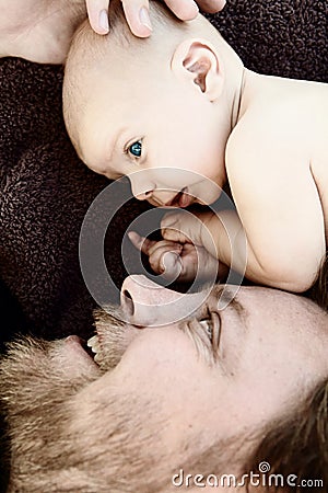 Father and son. Stock Photo