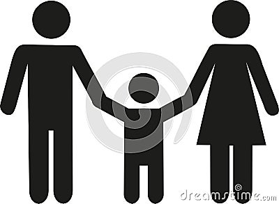 Father son and mother icon Vector Illustration