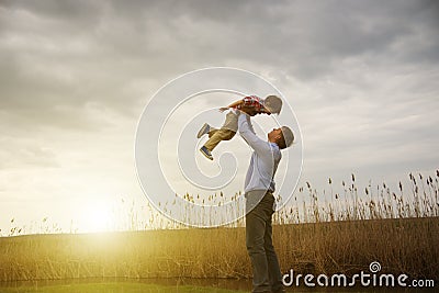 Father with son Stock Photo