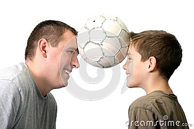 Father And Son - Playing Stock Photo