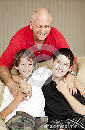 Father and Sons Stock Photo