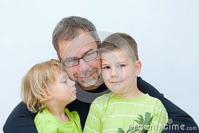 Father and sons Stock Photo