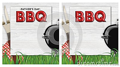 Fathers Day BBQ Invitation Stock Photo