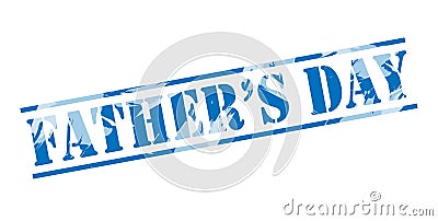 Fathers day blue stamp Stock Photo