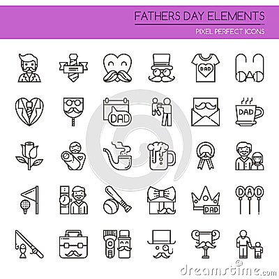 Fathers Day Elements Stock Photo