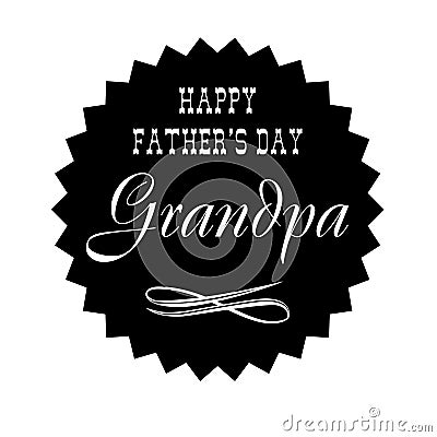 Fathers day grandpa seal Vector Illustration