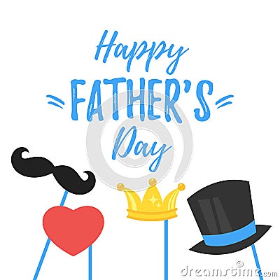 Fathers Day greeting card Vector Illustration