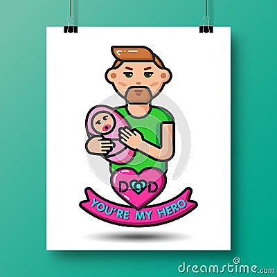 Fathers day icons_25 Vector Illustration