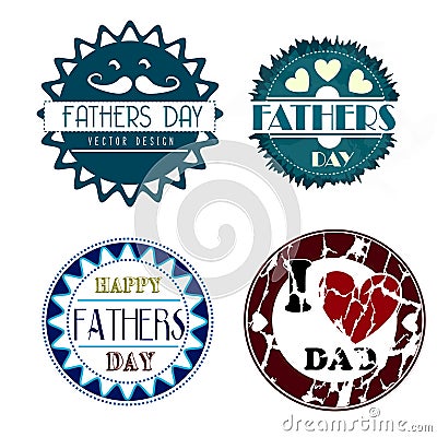 Fathers day icons Vector Illustration