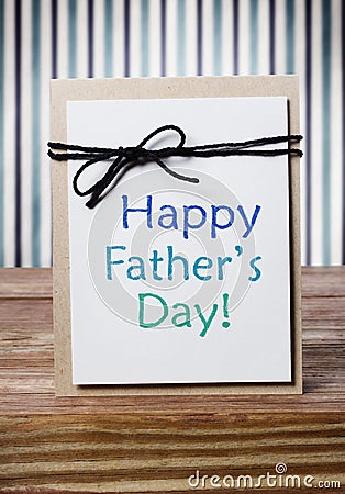 Fathers day message card Stock Photo