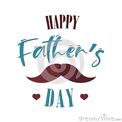 fathers day text Vector Illustration