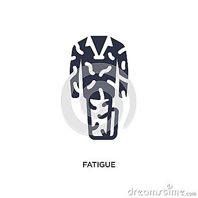 fatigue icon on white background. Simple element illustration from desert concept Vector Illustration