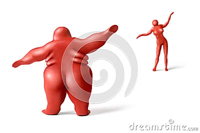 Fatness & fitness - 1 Stock Photo