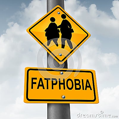 Fatphobia or Fat Phobia Stock Photo
