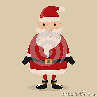 Fatty Santa Claus Vector Illustration