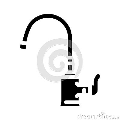 faucet copper metal glyph icon vector illustration Cartoon Illustration