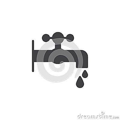 Faucet and drop icon vector Vector Illustration