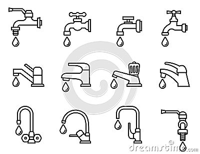 Faucet icon. Vector Illustration