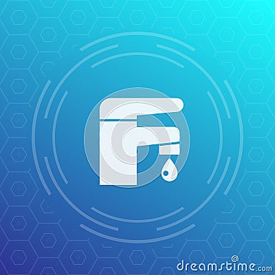 Faucet icon, vector sign Vector Illustration